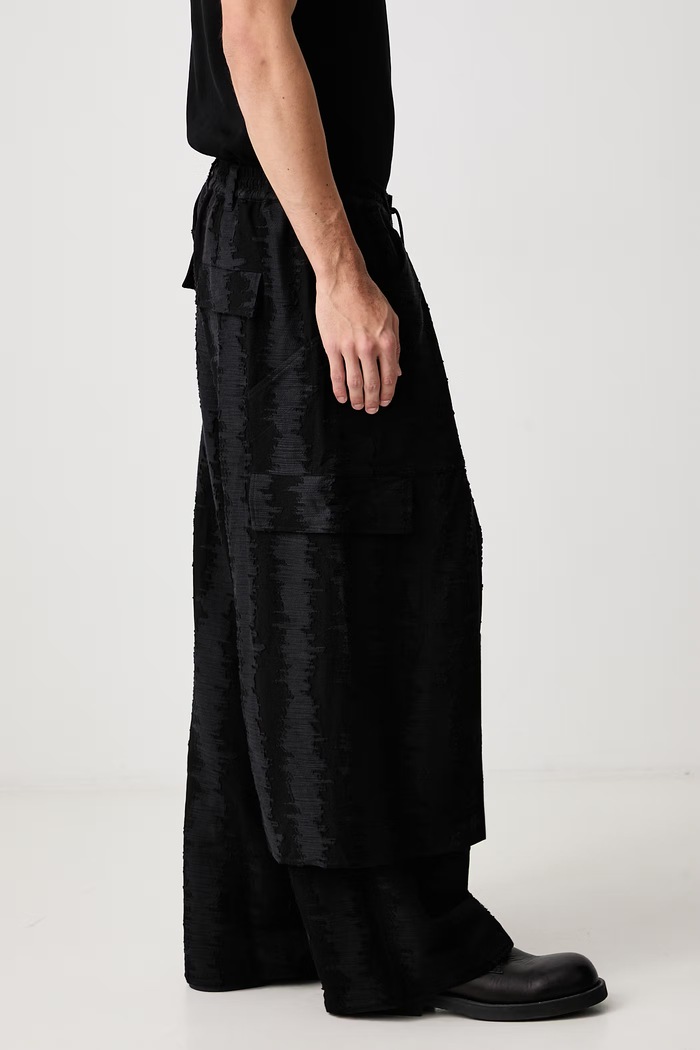 M DS CARGO PNT pantaloni con lino da uomo Y-3 nero KW7046