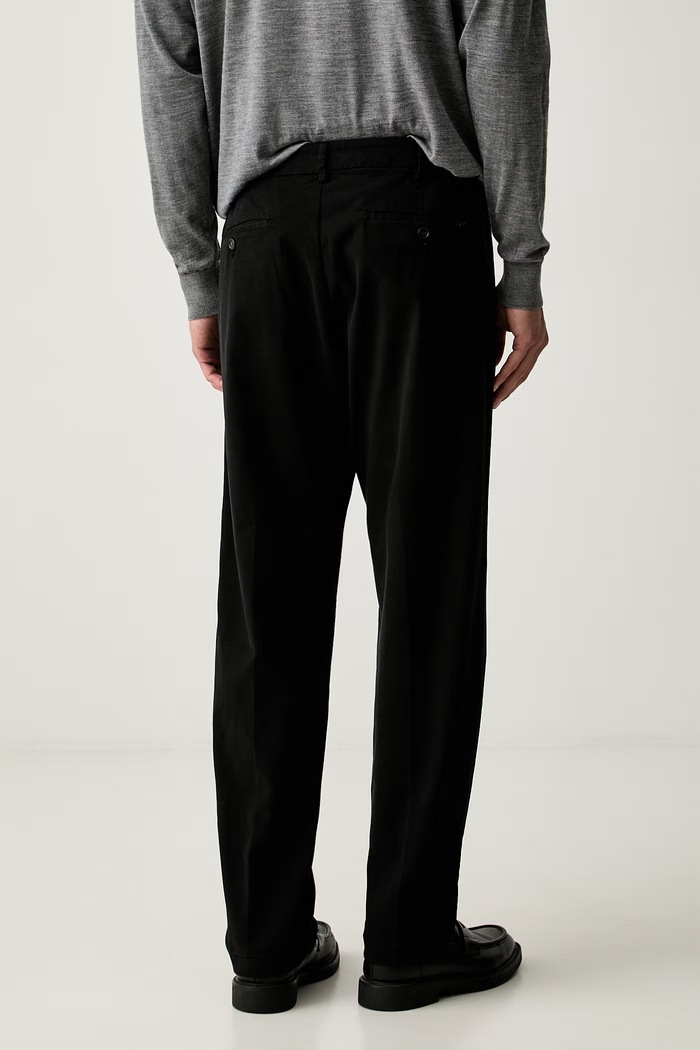 Odzież Paul&Shark spodnie chinos męskie z lyocellem 16314058 czarny