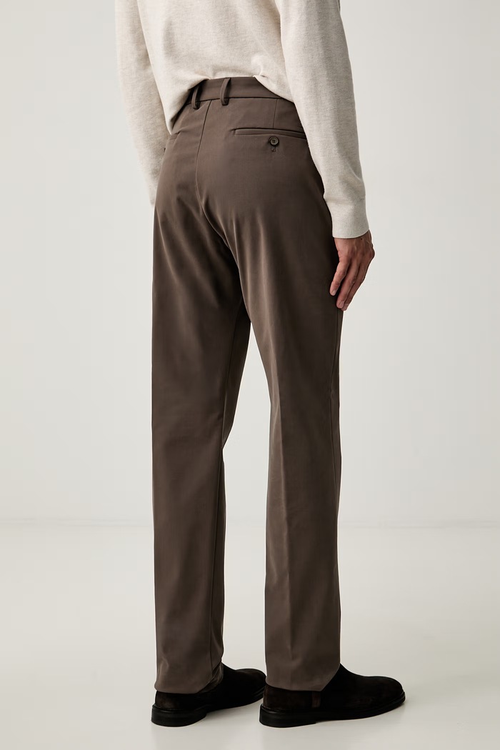 Odzież Paul&Shark spodnie chinos męskie z modalem 16314047 brązowy