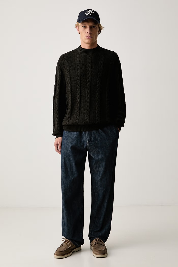 Armani Exchange Spodnie męskie bawełniane XM003075.AF26951 granatowy AW26