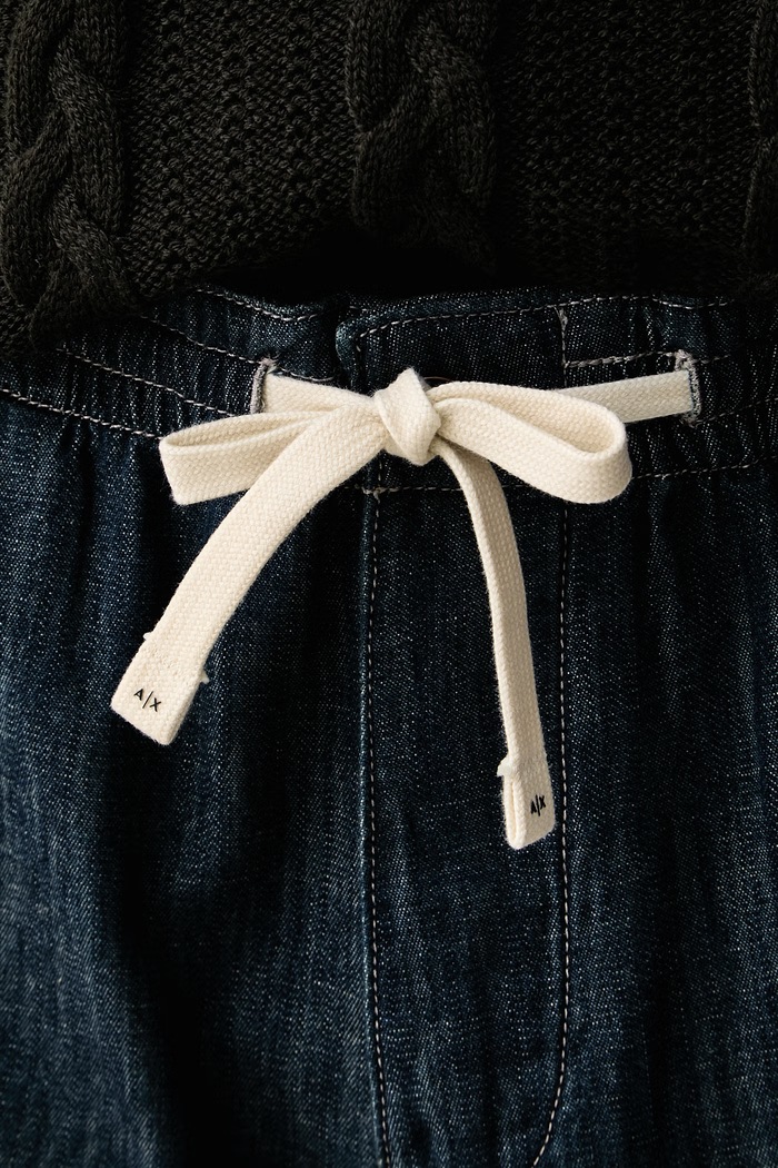 Spodnie męskie bawełniane Armani Exchange XM003075.AF26951 granatowy