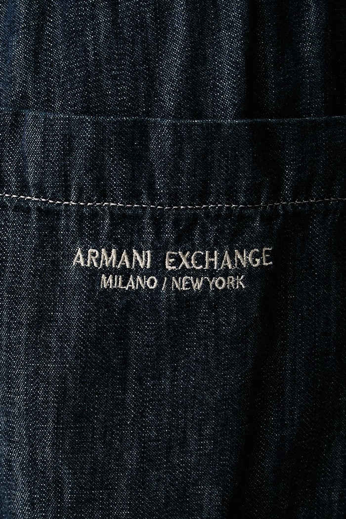 Spodnie męskie bawełniane Armani Exchange granatowy XM003075.AF26951
