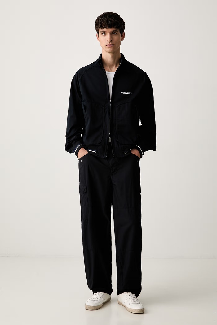 Armani Exchange spodnie męskie bawełniane XM002846.AF26039 granatowy AW26
