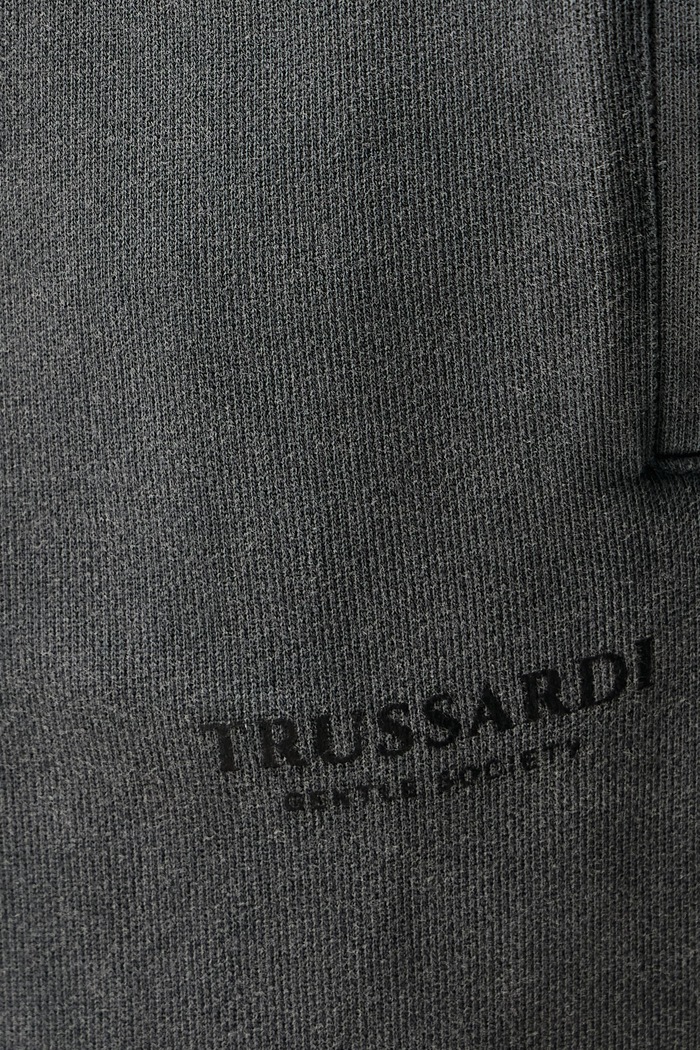 Spodnie dresowe męskie bawełniane Trussardi P8098000081N czarny