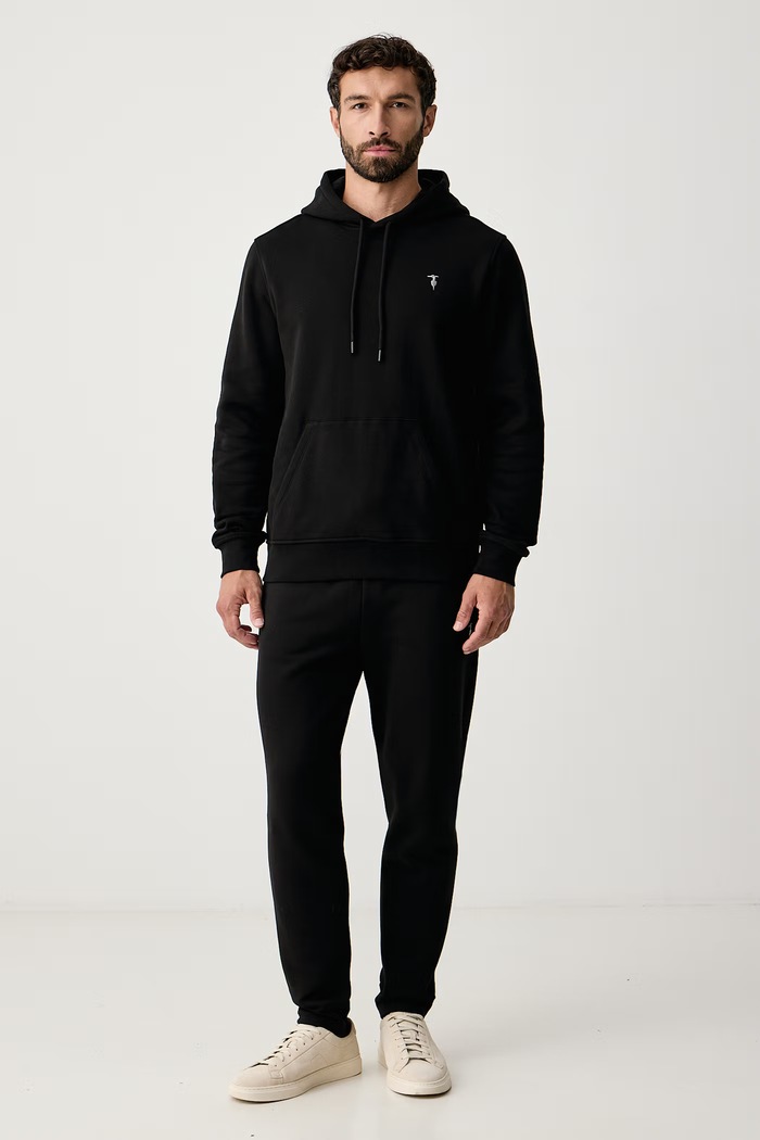 Trussardi Spodnie dresowe męskie bawełniane P8148000087N czarny AW26