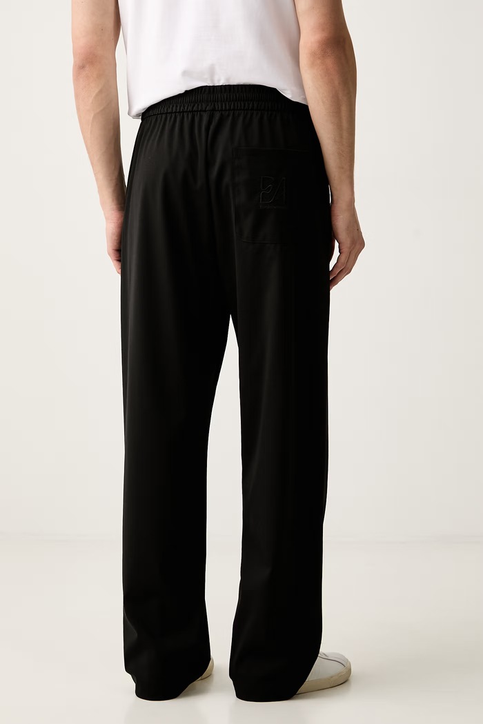 Odzież Emporio Armani spodnie męskie z lyocellem EM006858.AF28109 czarny