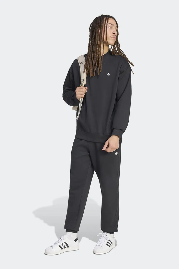 Oblečenie adidas Originals Teplákové nohavice pánske bavlnené Trefoil Essentials KQ8557 čierna