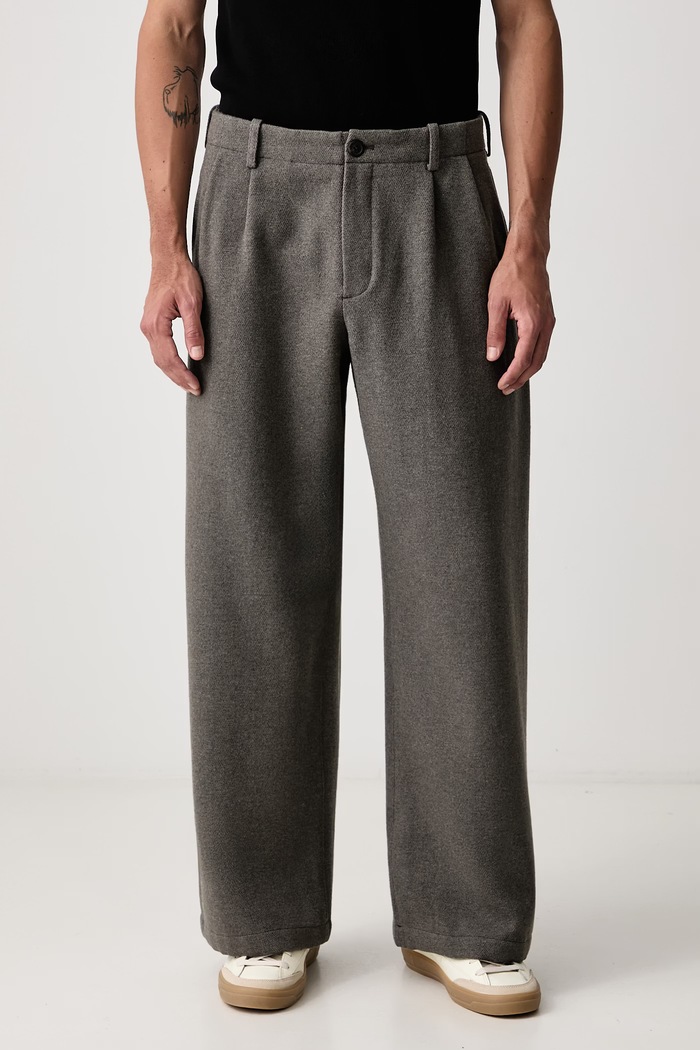Our Legacy Spodnie chinos z wełną męskie zielony M4264BNP
