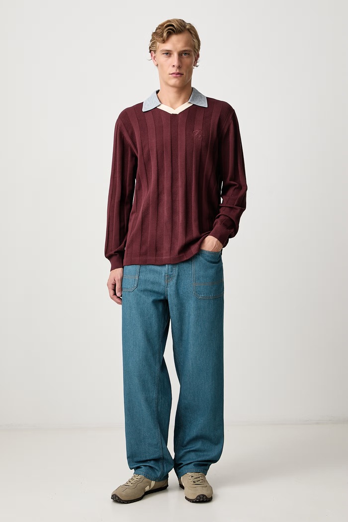 Kenzo Trousers with linen Men's FG65DP4277H1 blue AW26