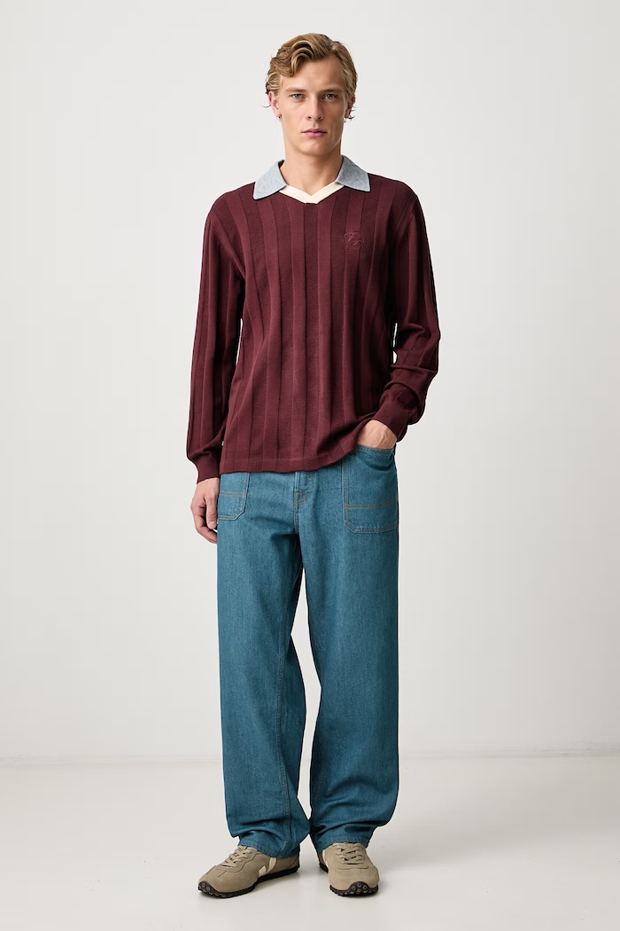 Kenzo Trousers with linen Men's FG65DP4277H1 blue AW26