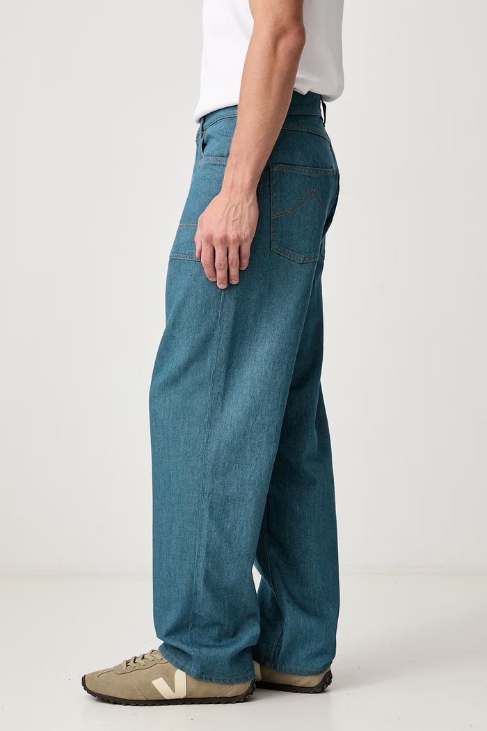 Trousers with linen Men's Kenzo FG65DP4277H1 blue