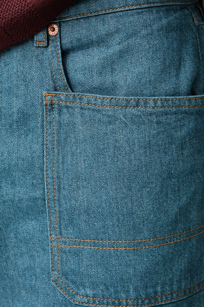 Trousers with linen Men's Kenzo blue FG65DP4277H1