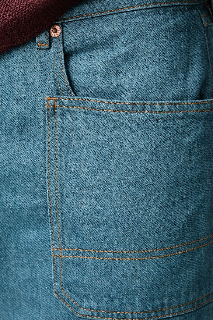 Trousers with linen Men's Kenzo blue FG65DP4277H1