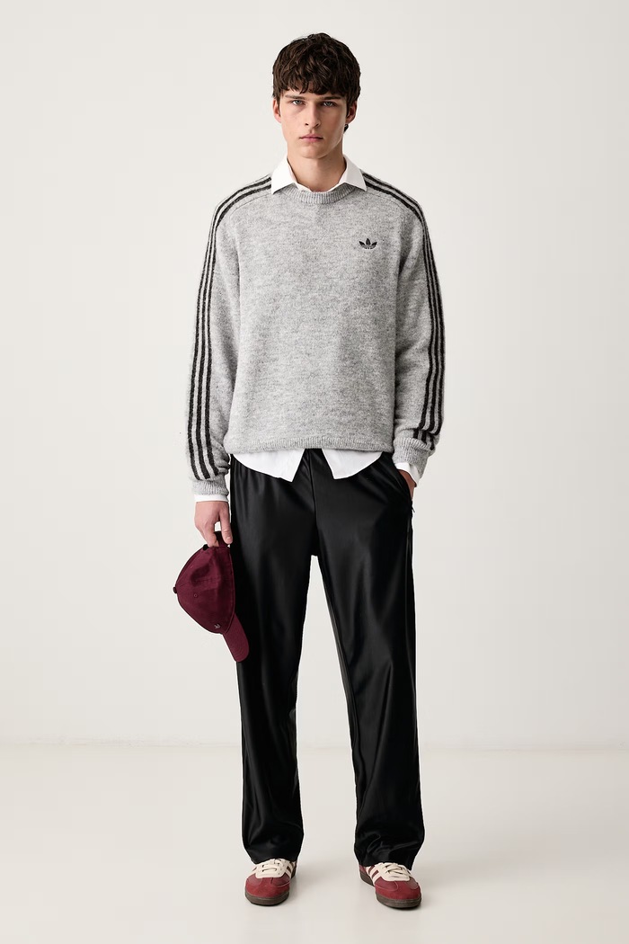 adidas Originals Παντελόνι ίσιο Ανδρικό Firebird Metallic KE4168 μαύρο AW26