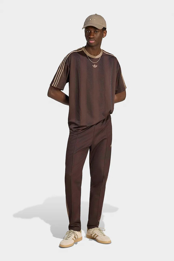 Oblečenie adidas Originals Teplákové nohavice pánske s bavlnou Beckenbauer KT5048 hnedá