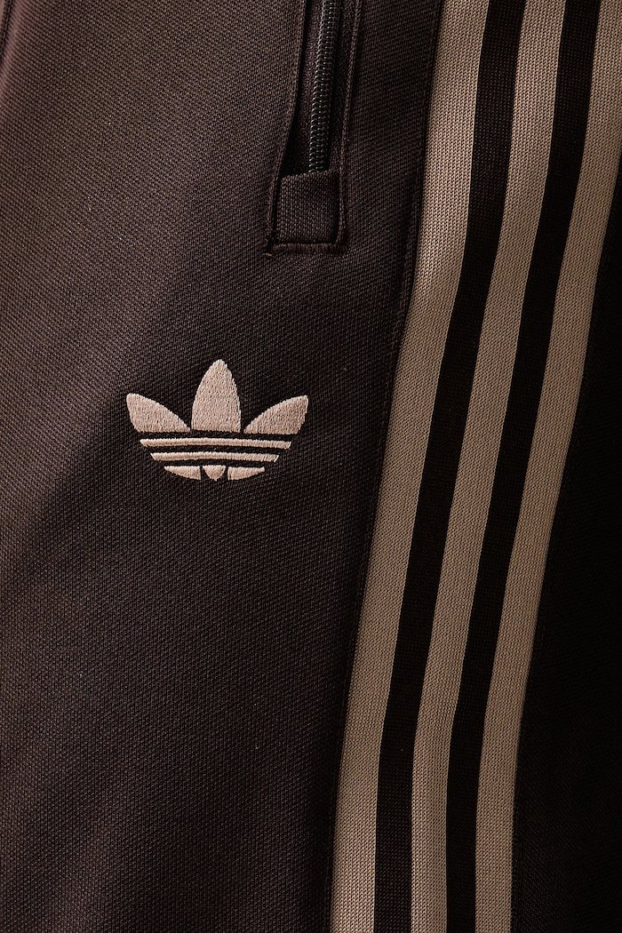 Spodnie dresowe męskie z bawełną Beckenbauer adidas Originals brązowy KT5048