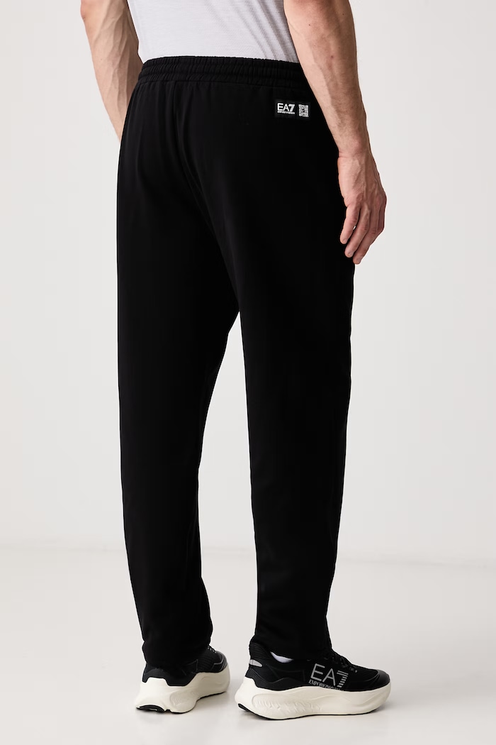 Odzież EA7 Emporio Armani Spodnie dresowe męskie z bawełną AF27175.7M002215 czarny