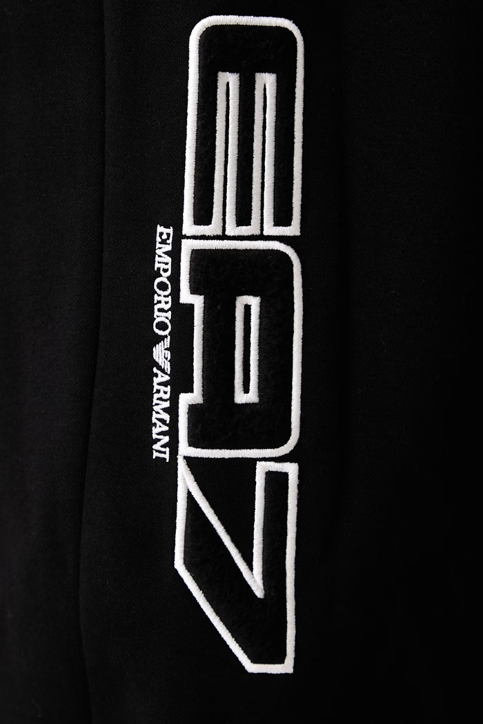 Spodnie dresowe męskie z bawełną EA7 Emporio Armani AF27175.7M002215 czarny