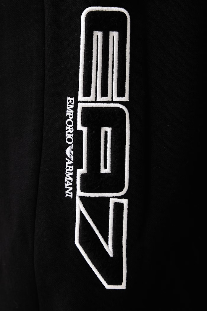Spodnie dresowe męskie z bawełną EA7 Emporio Armani AF27175.7M002215 czarny