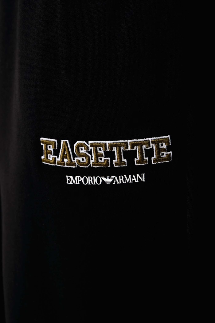 Spodnie dresowe męskie z bawełną EA7 Emporio Armani AF10377.7M002211 czarny