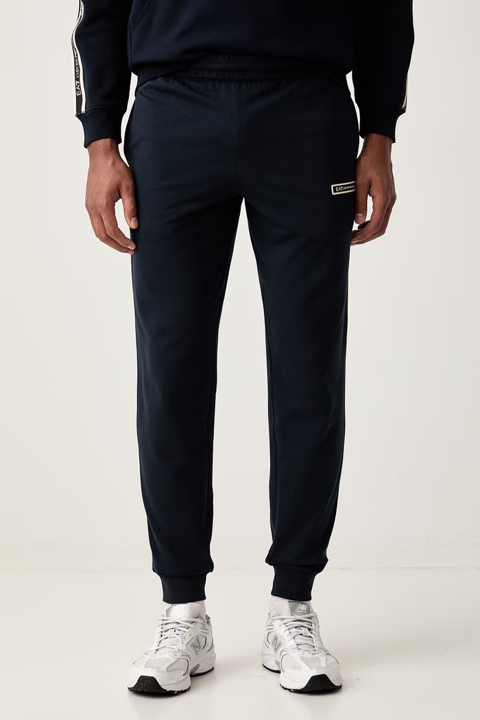 EA7 Emporio Armani spodnie dresowe męskie bawełniane granatowy AF13512.7M002194