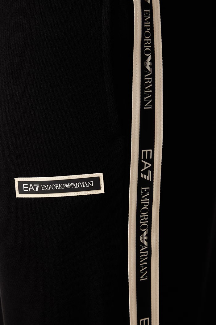 EA7 Emporio Armani spodnie dresowe męskie z bawełną czarny AF10377.7M002198