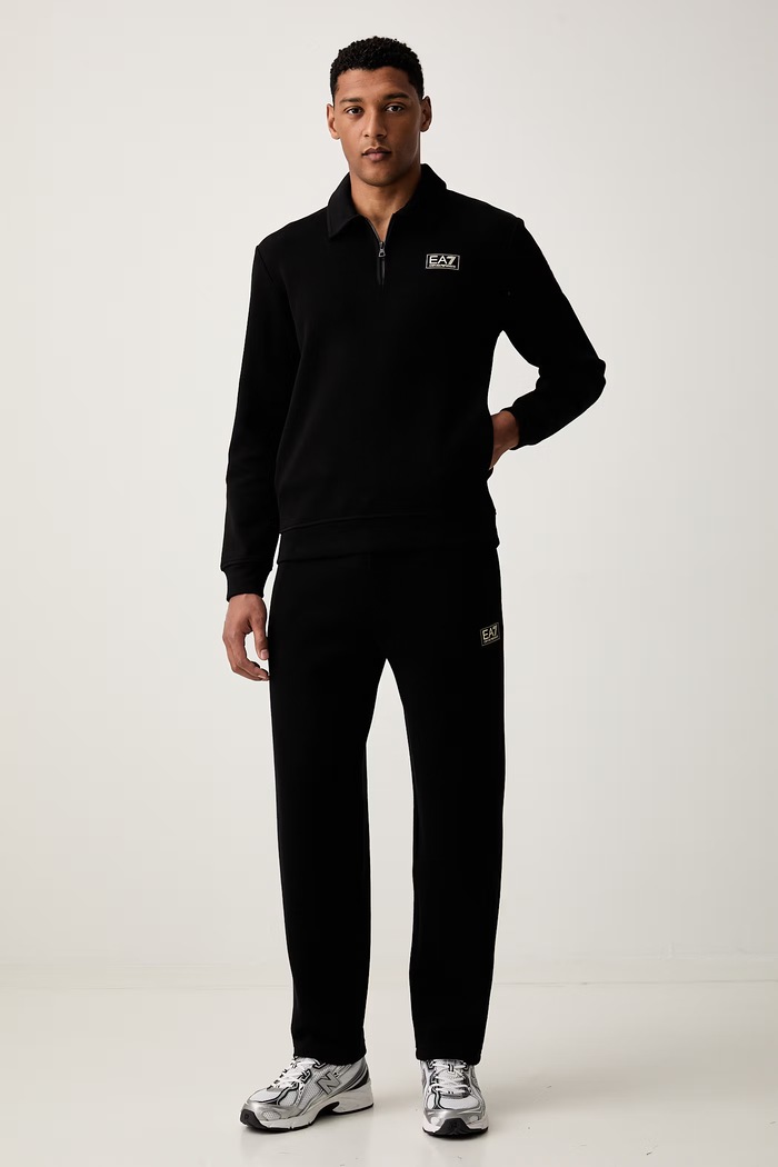 EA7 Emporio Armani spodnie dresowe męskie bawełniane AF21822.7M002235 czarny AW26