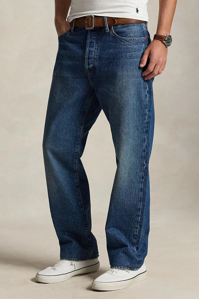 Polo Ralph Lauren jeansy straight męskie granatowy 710B19633001