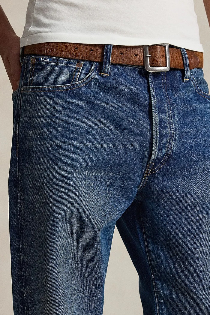 Polo Ralph Lauren jeansy straight męskie granatowy 710B19633001