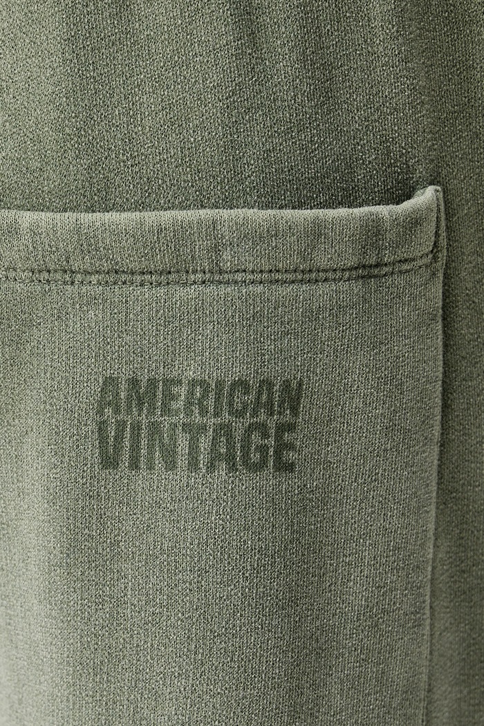 Spodnie dresowe męskie bawełniane American Vintage MJIT05A zielony