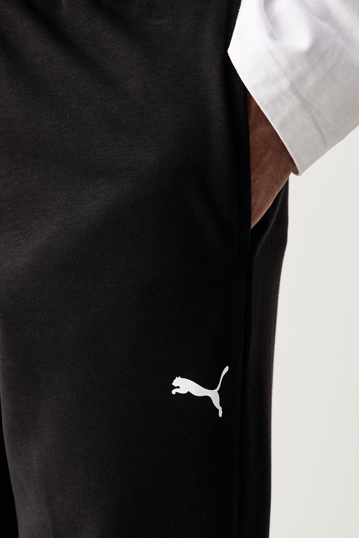 Puma spodnie dresowe męskie z bawełną Essentials czarny 525917