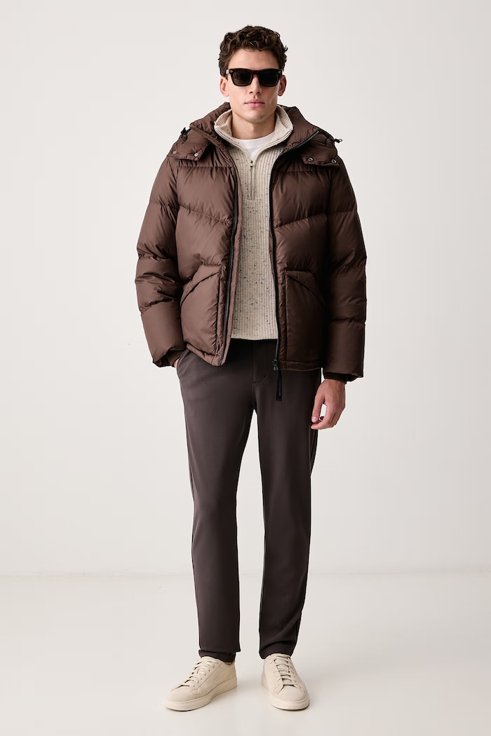 Marc O'Polo Spodnie joggery męskie z wiskozą 5000011705 szary AW26