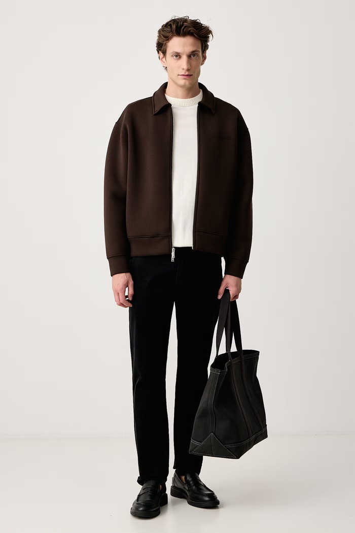Marc O'Polo Spodnie slim fit męskie sztruksowe 5000009030 czarny AW26