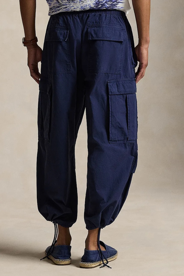 Polo Ralph Lauren spodnie cargo męskie bawełniane 710B34466 granatowy AW26