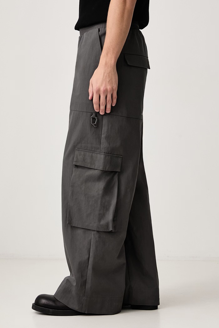 Штани cargo з бавовною чоловічі HELIOT EMIL AW26.M.10.207 сірий