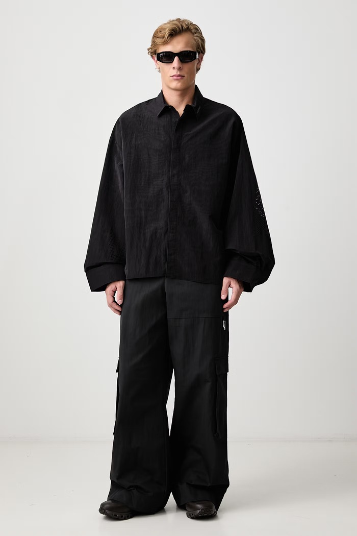 HELIOT EMIL Штани cargo з бавовною чоловічі AW26.M.10.207 чорний AW26