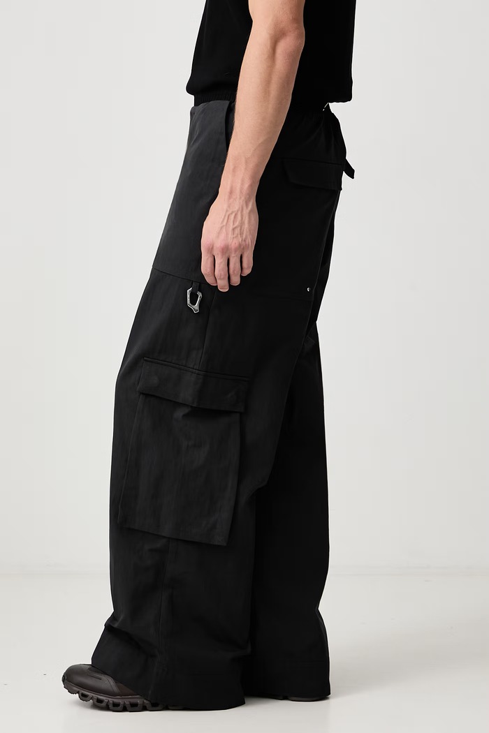 Штани cargo з бавовною чоловічі HELIOT EMIL AW26.M.10.207 чорний