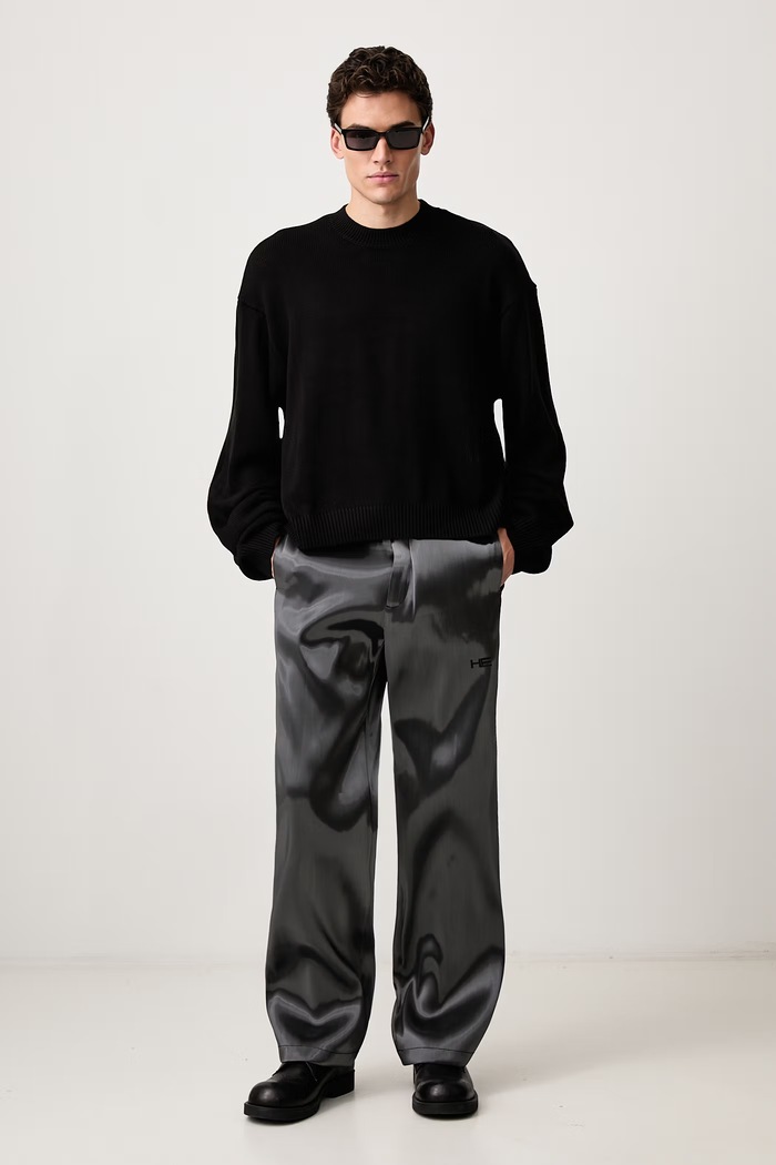 HELIOT EMIL Παντελόνι με βισκόζη ανδρικό AW26.M.10.038 γκρί AW26
