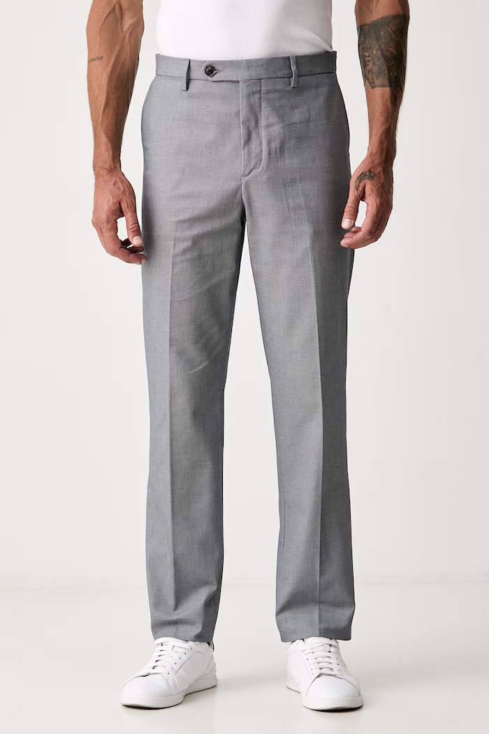 Tommy Hilfiger spodnie straight męskie z bawełną szary MW0MW44328