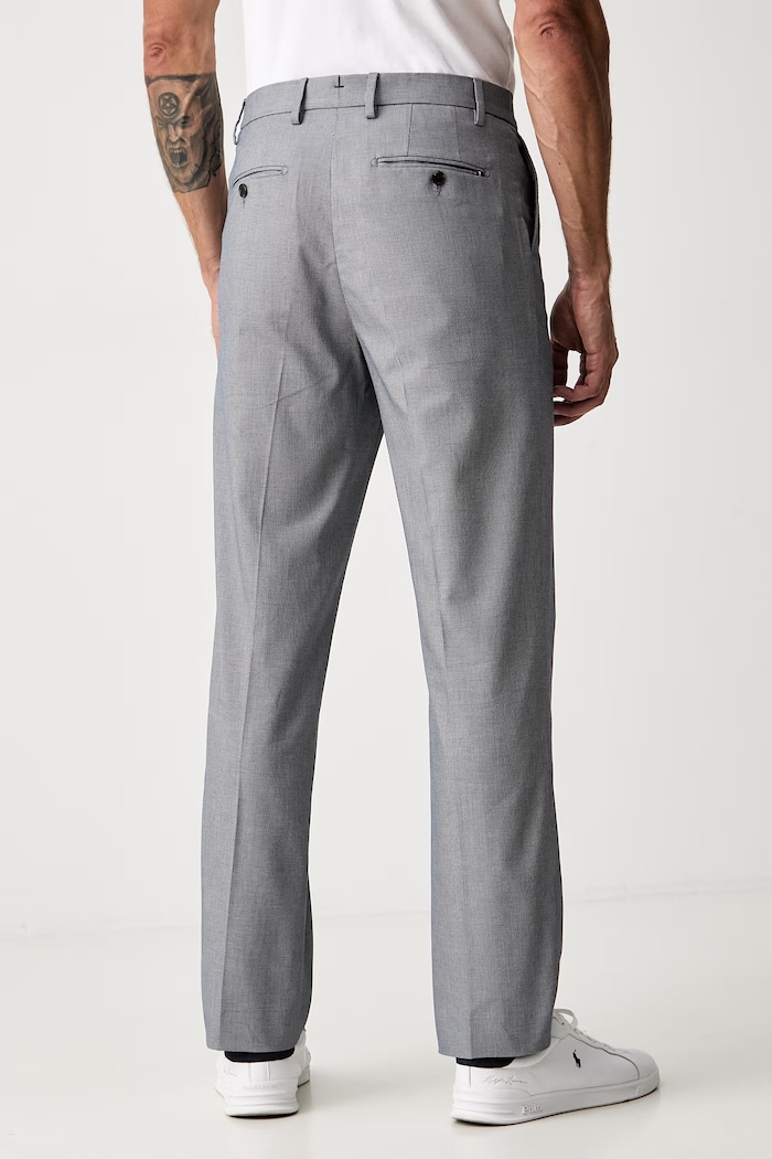 Odzież Tommy Hilfiger spodnie straight męskie z bawełną MW0MW44328 szary