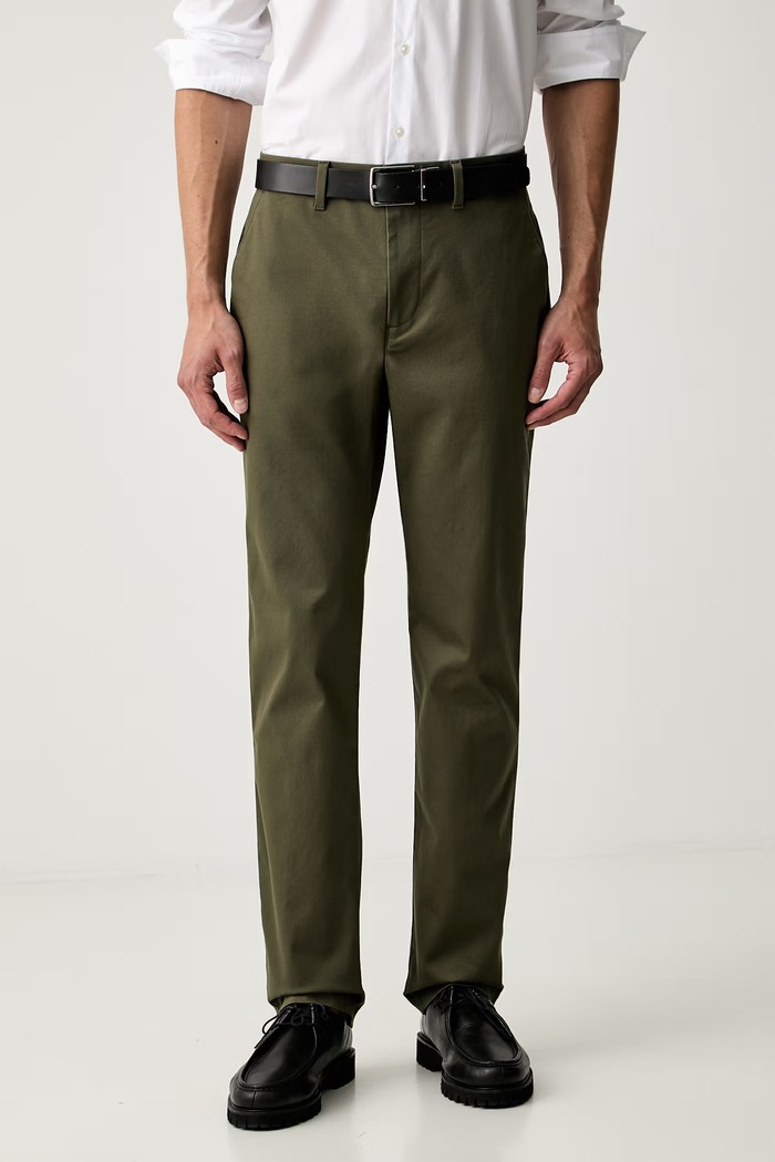 Calvin Klein spodnie slim fit męskie bawełniane z elastanem zielony LV140EM633