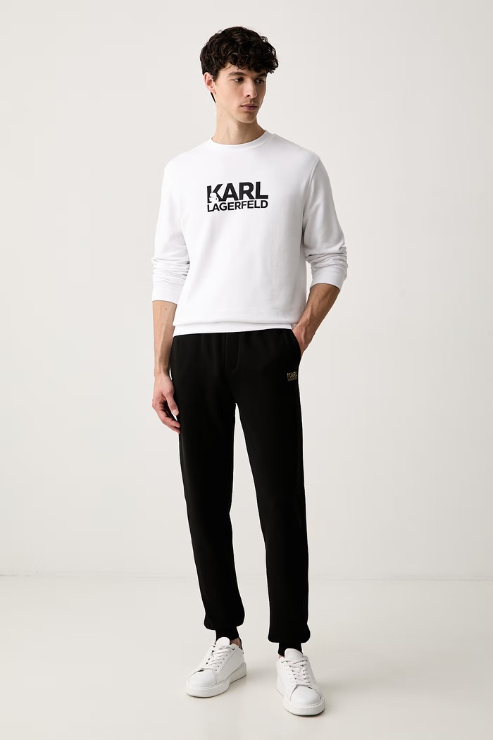 Karl Lagerfeld спортен панталон мъжки от памук 563917.705782 черен AW26