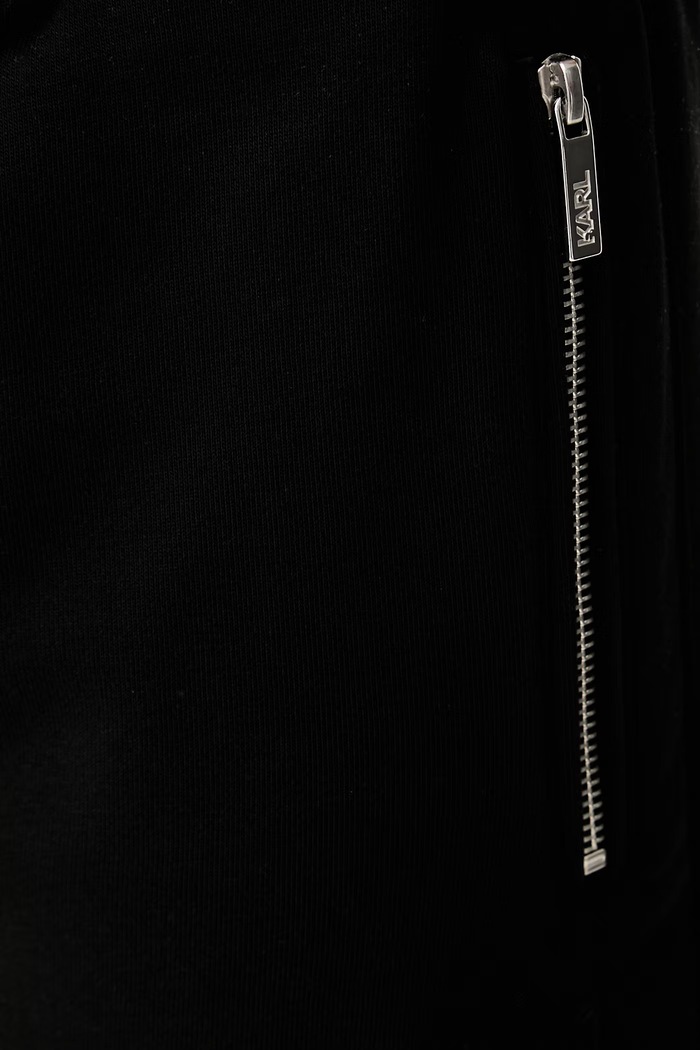 Karl Lagerfeld teplákové nohavice pánske s bavlnou čierna 563900.705019