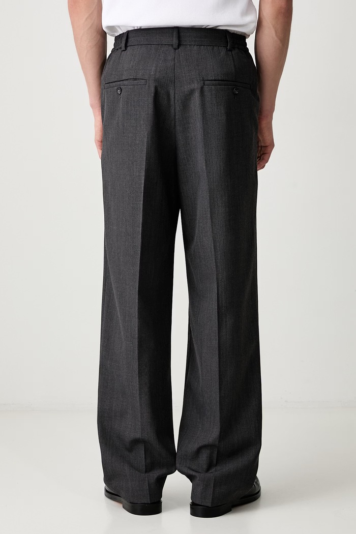 Odzież A.P.C. Dylan spodnie z wełną męskie PSANF.H08024 szary