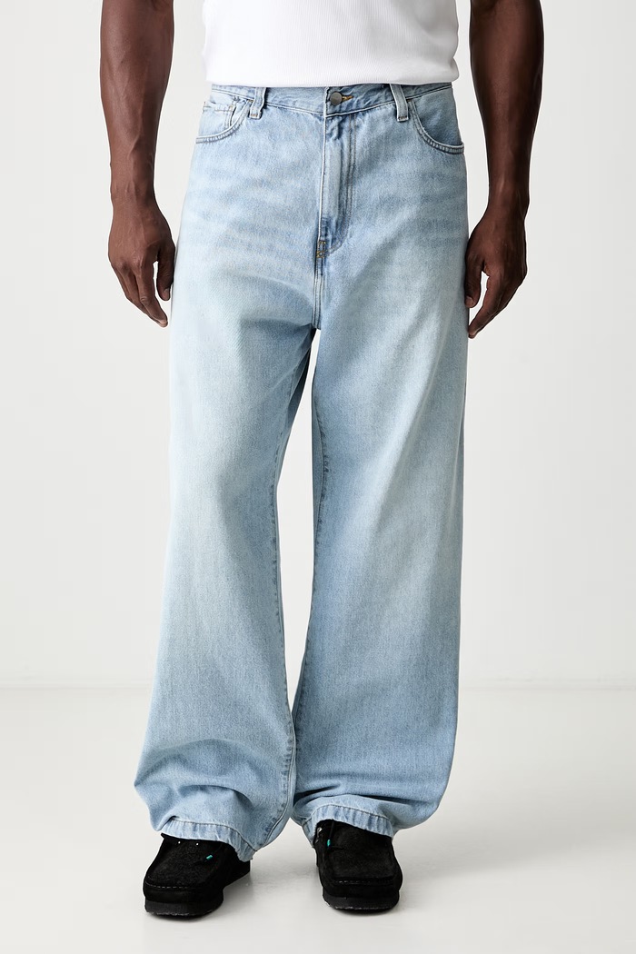 Carhartt WIP Landon штани бавовняні чоловічі блакитний I030468