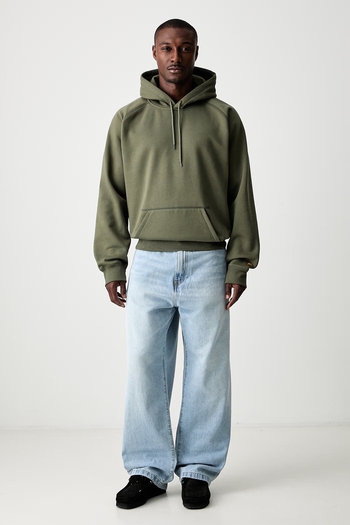 Carhartt WIP Landon штани бавовняні чоловічі I030468 блакитний AW26