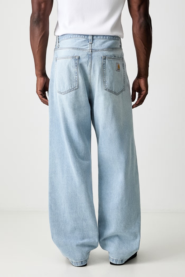 Одяг Carhartt WIP Landon штани бавовняні чоловічі I030468 блакитний