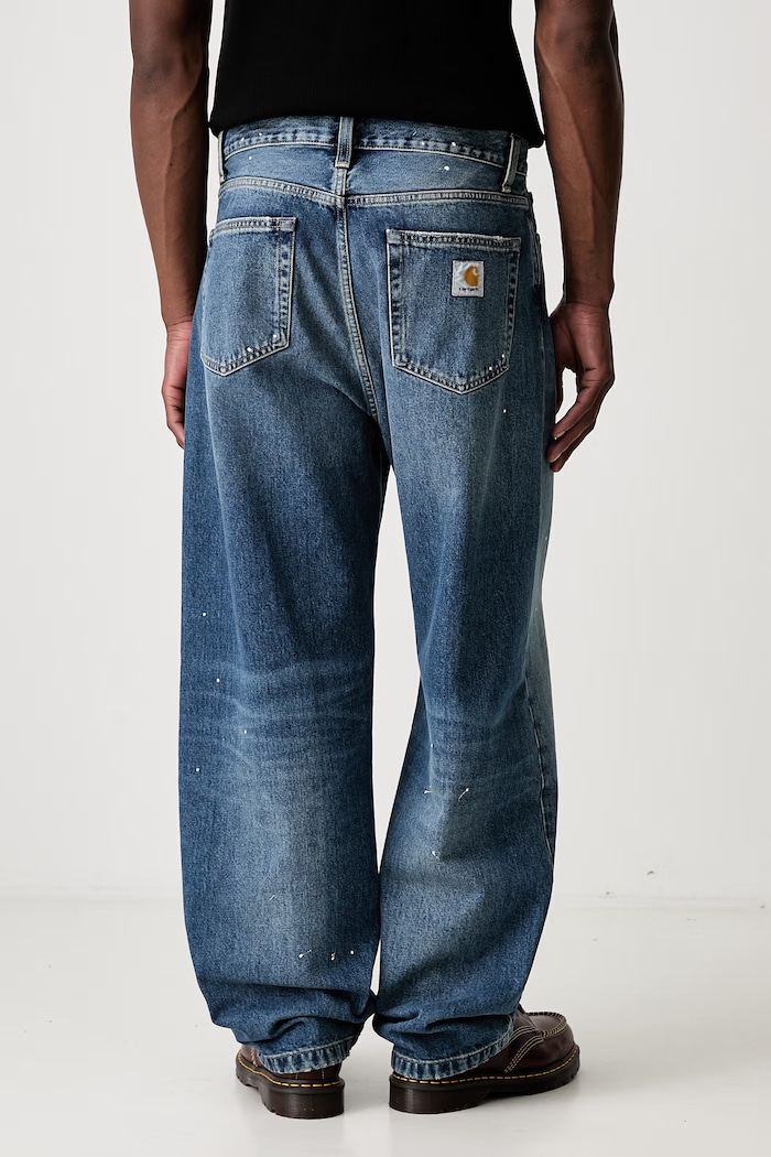 Îmbrăcăminte Carhartt WIP Landon blugi straight pentru bărbați I034733 albastru