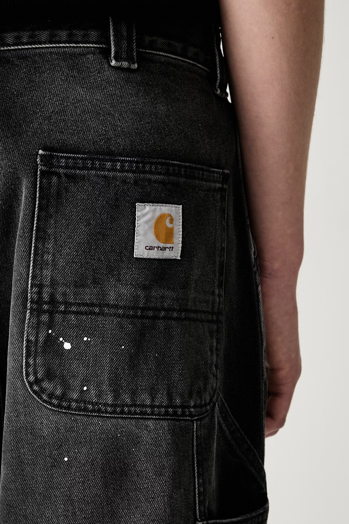 Carhartt WIP OG Single Knee jeansy relaxed fit męskie czarny I037031