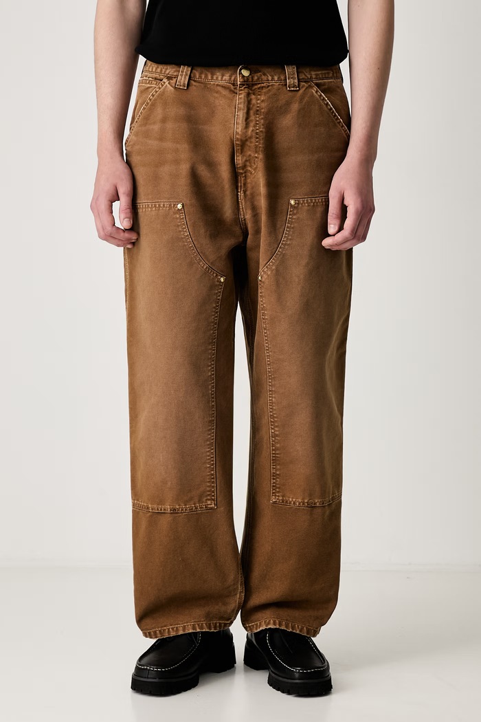 Carhartt WIP OG Double Knee spodnie bawełniane męskie brązowy I036869
